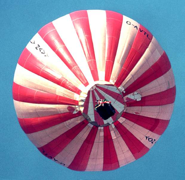 [ View from directly below balloon as it gains height - 44Kb ]